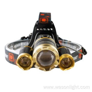 Competitive High Version Night Illumination Triple Super Bright Head Light Spot Camping Headlamp Wholesale Led Custom Headlamps